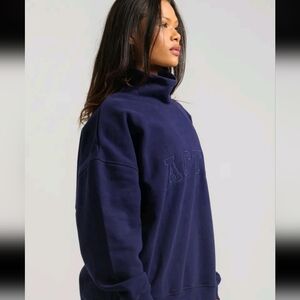 ACTA Essential Mock Neck Fleece NAVY